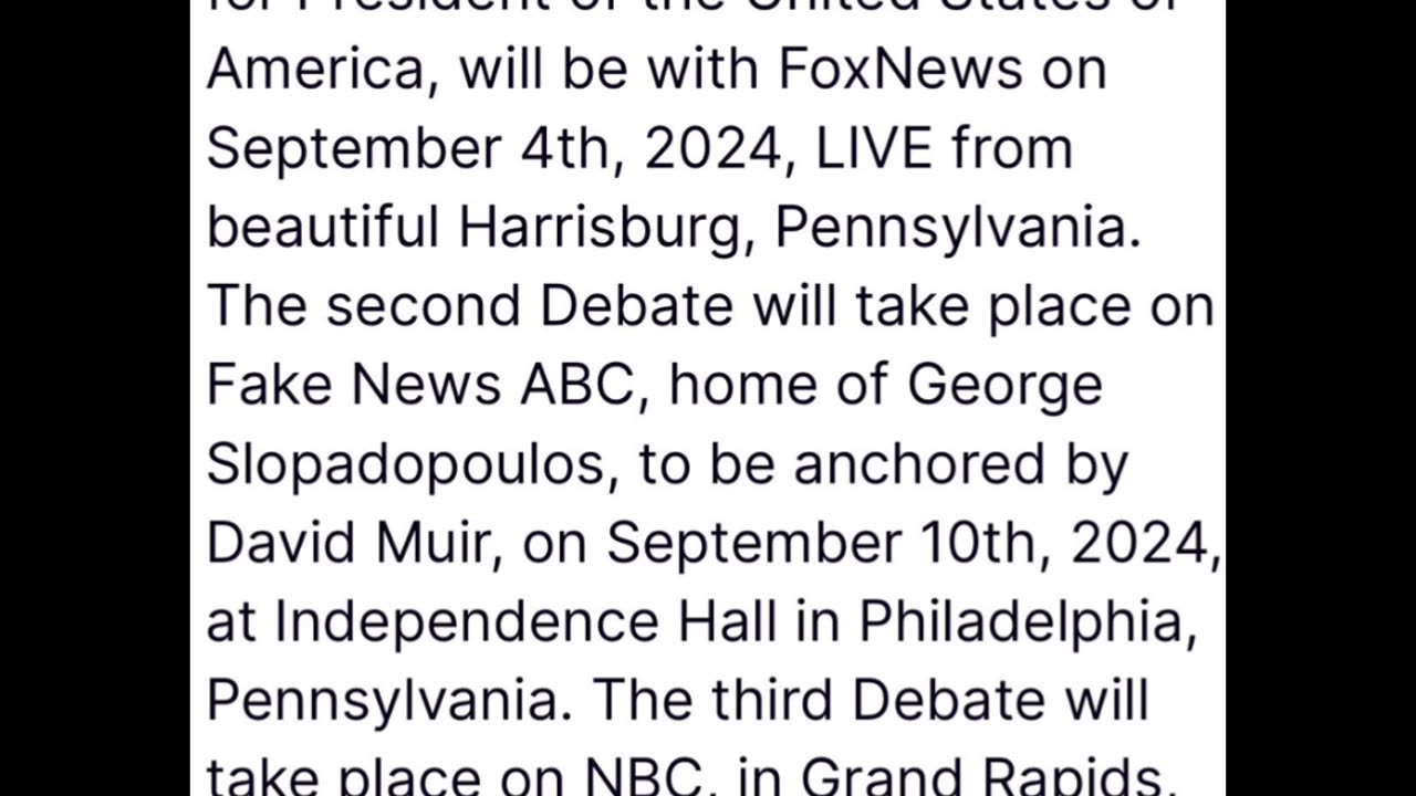 The Presidential DEBATES are ON!! 🇺🇸 SEPTEMBER 4th, 10th & 25th