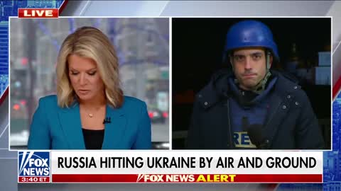 Air raid sirens sound in Kyiv as night falls