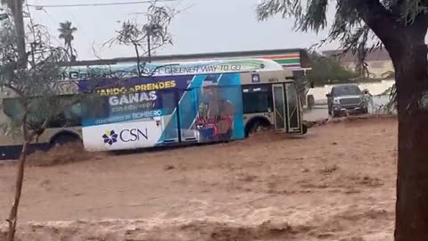 Las Vegas has experienced a significant flash flood.