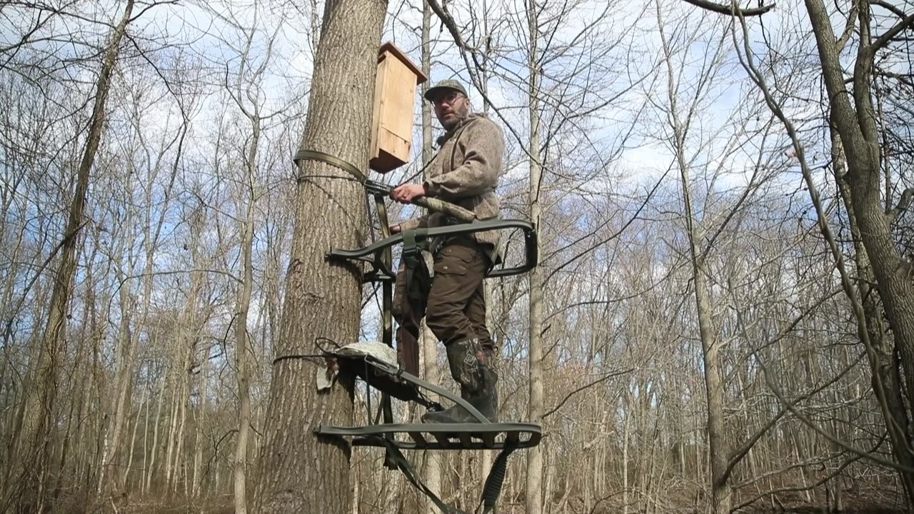 David Alexander and Wood Duck Nesting Box at WeatherWool Swamp