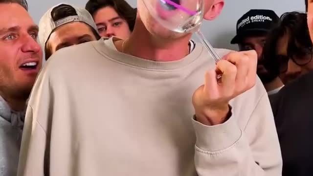 Guy breaks glass with voice…