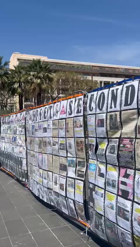 In France, a photo panel with victims of death caused by reactions to the pfizer vaccine...