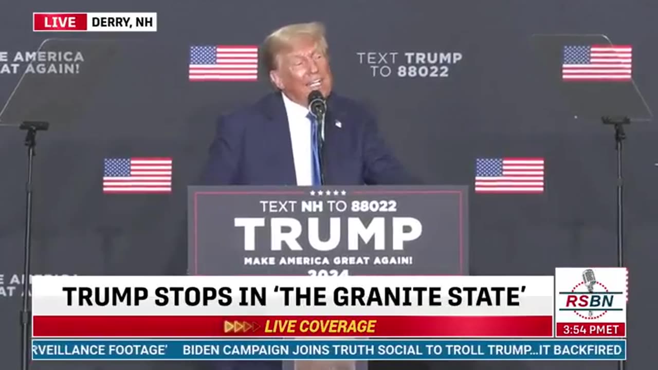 MAGA War Room- President Trump in New Hampshire: "I will shut down Iranian energy and I’ll