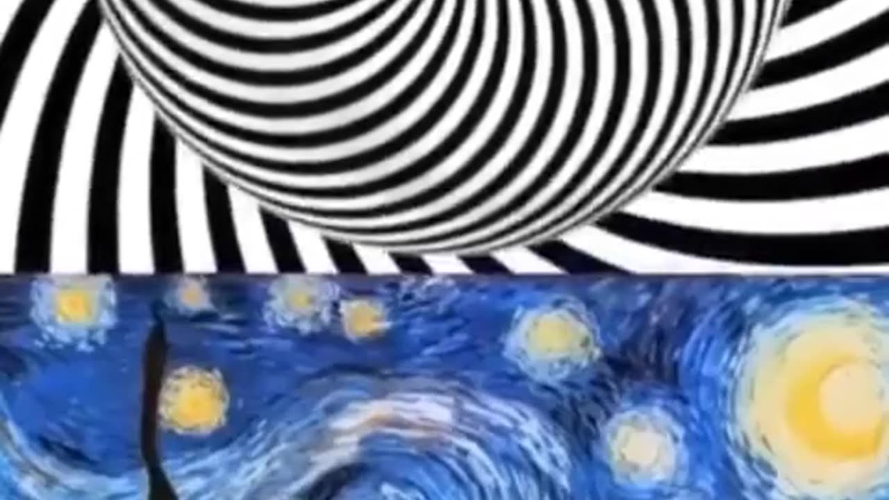 Best way to see Van Gogh's "Starry Night" is to stare at the center of the spiral