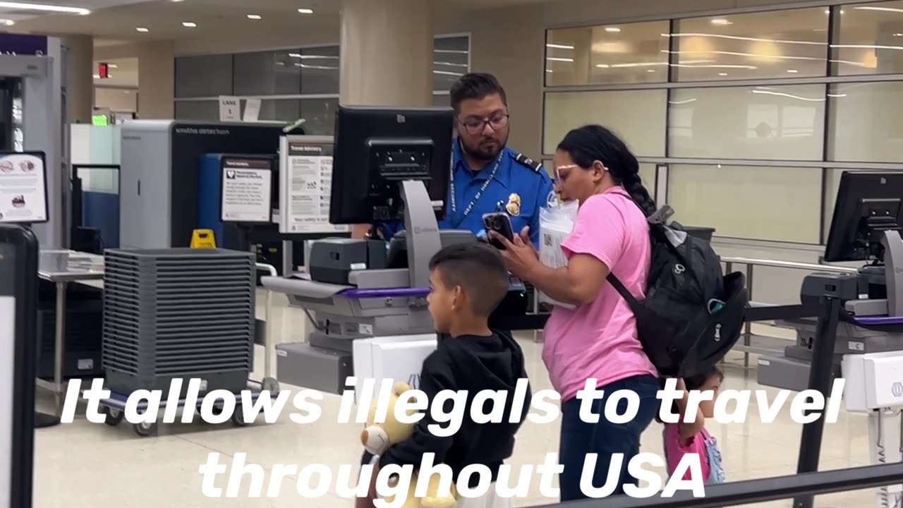 An illegal unit it enters through TSA at SA airport with passports.
