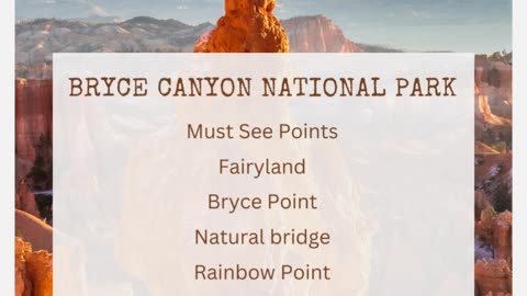 Bryce Canyon National Park Self-Guided Driving Tour