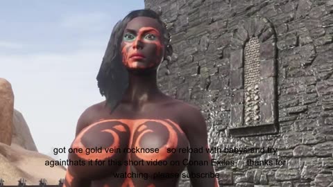 Conan Exiles, beginners guide, 2nd batch, gold vein rocknose, Bouncing, Busty, Boobs,