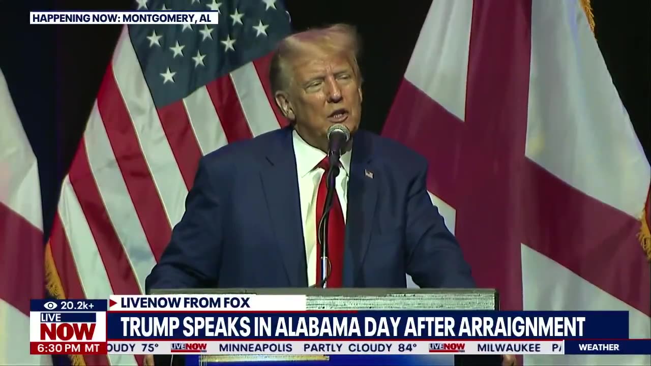 Trump speaks in Alabama following federal arraignment _ LiveNOW from FOX