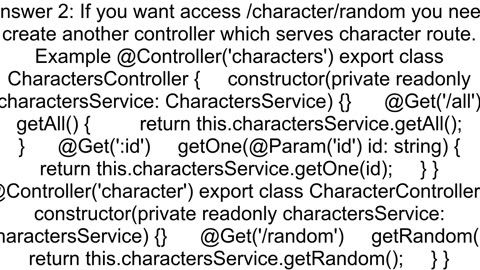 Differentiate 2 routes of a controller NestJS