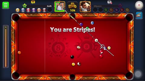 8 Ball pool (FIRE RUSH) quickly time gameplay