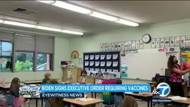 Biden announces new COVID vaccine mandates for 100 million Americans _ ABC7()