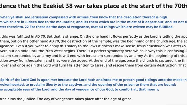 More Evidence that the Ezekiel 38 war takes place at the start of the 70th week