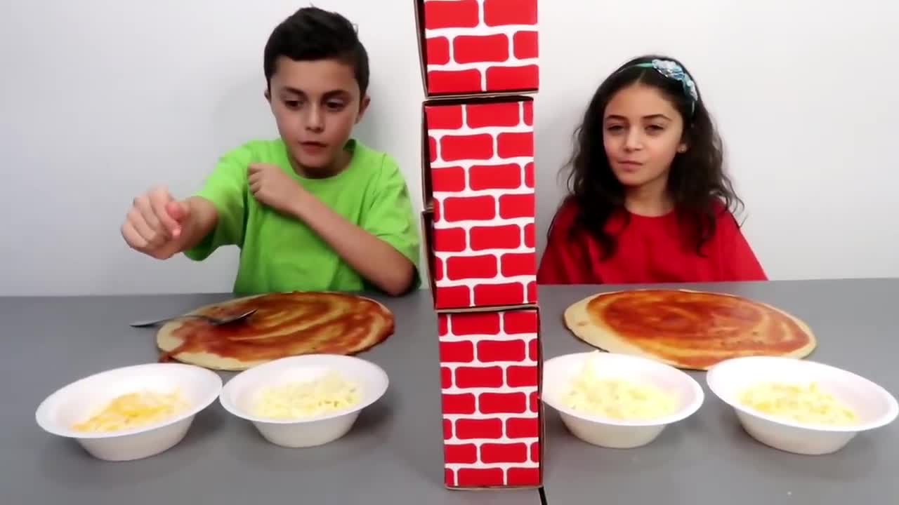 Pizza making challenge || Kids having fun || funny video Family fun