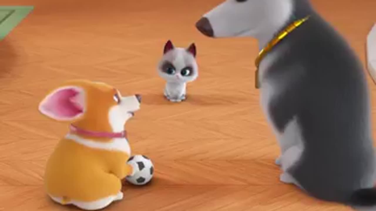 Moco dog cartoon | Animals playing football @MOCOAifay #shorts #viral #funny