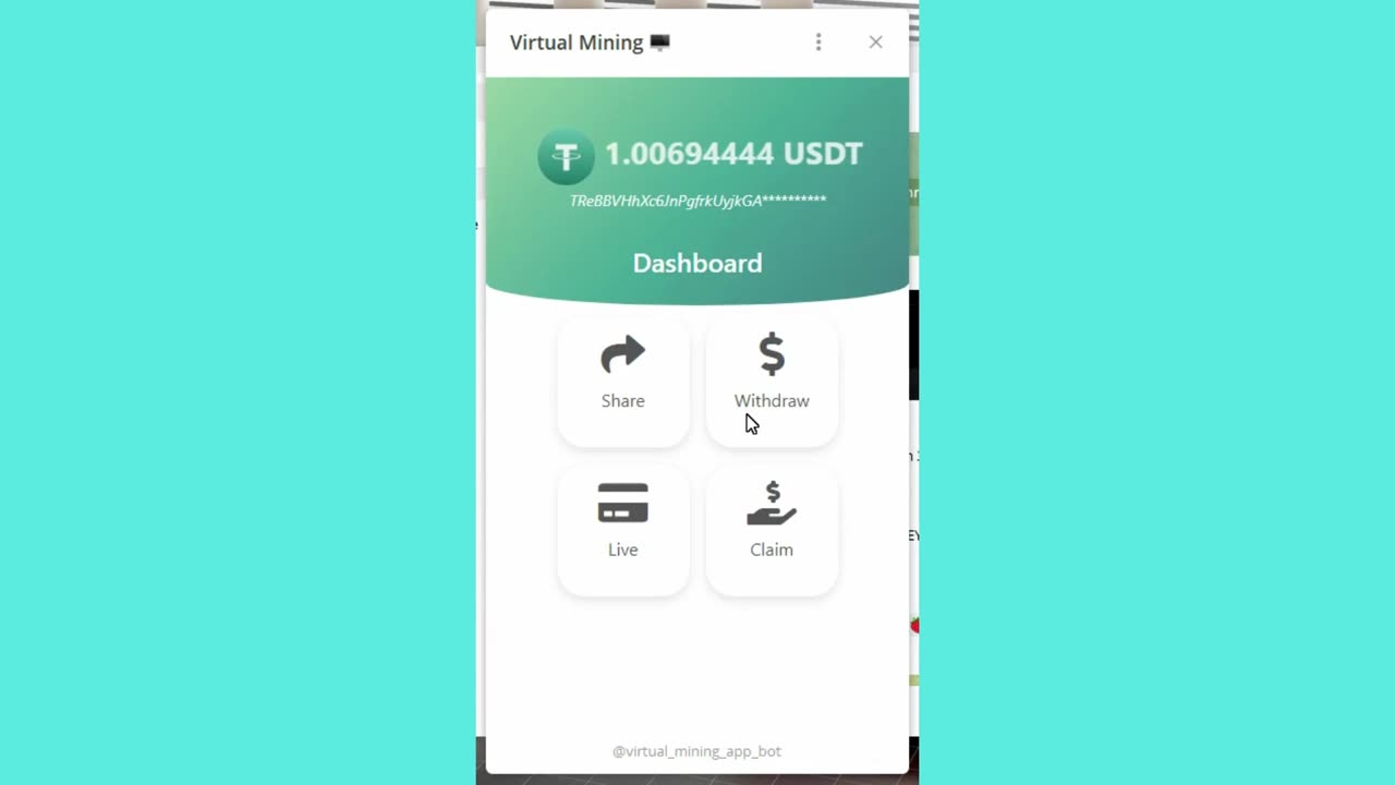 MINING VIRTUAL USDT TELEGRAM MINI APP