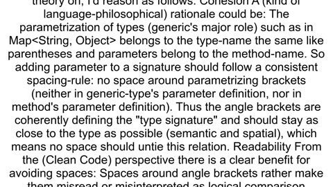 Reasoning behind no space between Generic brackets in Java