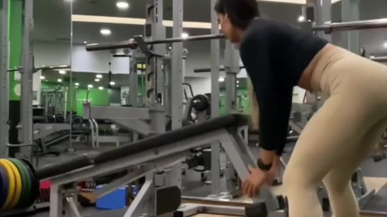 Glutes workout in gym