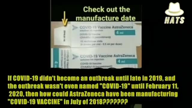 How could AstraZeneca have been manufacturing COVID-19 VACCINE in July of 2018?
