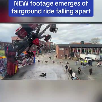 NEW footage emerges of fairground ride falling apart 👀