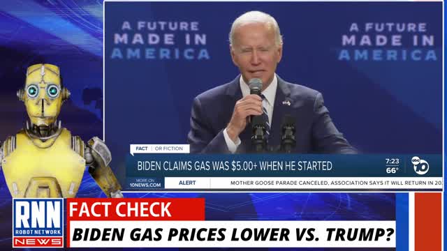 Biden Claims Gas Prices Lower Now Than When Took Office From Trump