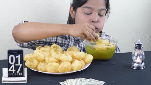 5 min 50 PANIPURI CHALLENGE 4000 RS PANIPURI CHALLENGE 🤑 #mukbang #challenge #minkutinku