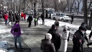 Russia detains protesters opposed to Ukraine invasion