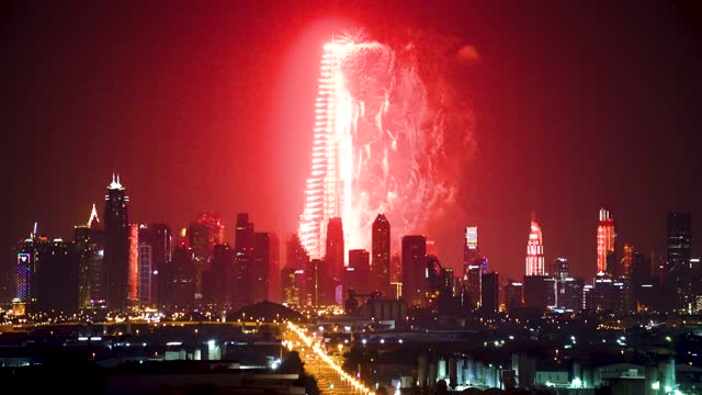 Dubai puts on dazzling fireworks show from iconic Burj Khalifa