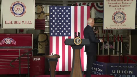 Biden: "...they look at me like—hey guys, don't jump, ok? But all kiddin' aside..."