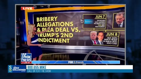 Fox News blew up the timeline of the Hunter Biden criminal investigation and Trump’s indictments on a massive screen causing us to wonder if all of this is a coincidence