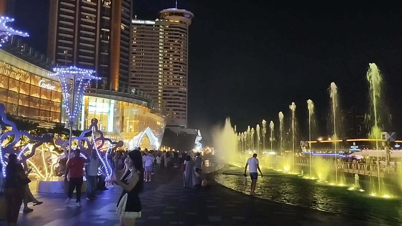 Dancing water bangkok, Thailand