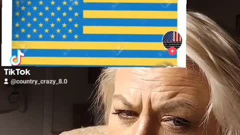 Now they want to merge their colors into the American flag is that why he got her American flag