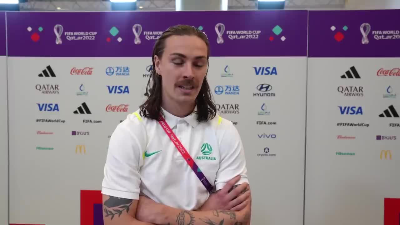 Jackson Irvine _ FIFA World Cup Qatar 2022 _ Post-Match Interview Australia v Denmark