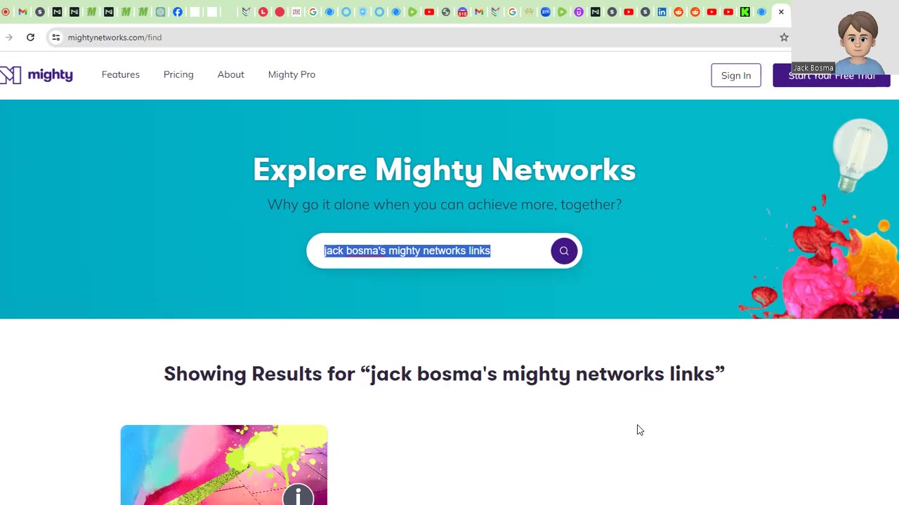 Jack Bosma's Mighty Networks Links