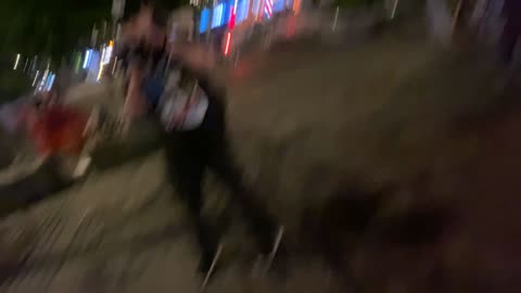Sonic throwing beer can