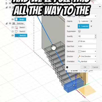 Fusion360: Create Stairs
