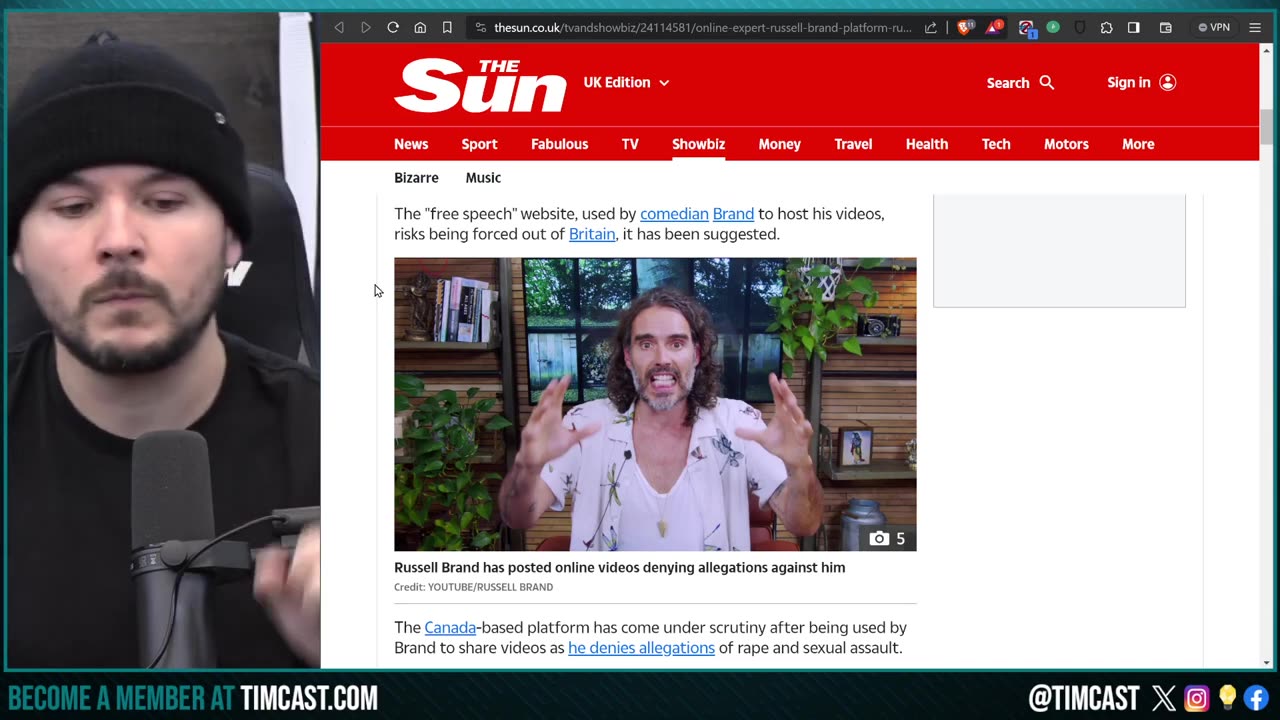 THEY'RE TRYING TO BAN RUMBLE, Advertisers DROP Rumble Over Russell Brand Defense Amid GOV Censorship