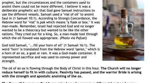 Andrew Towe/ "Fresh Oil! Get Ready for an All God Movement"