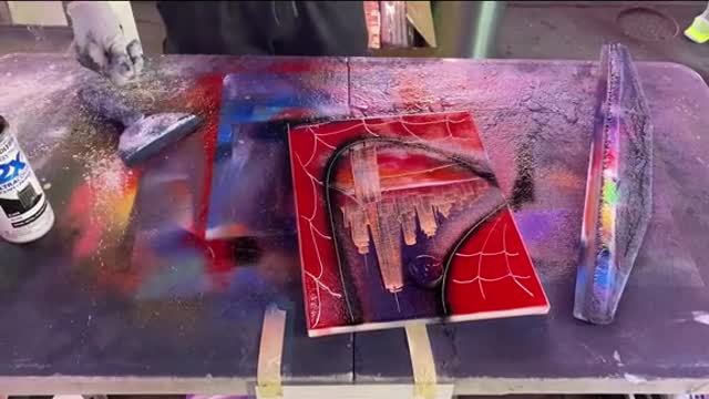 #fyp#uniquart #spiderman #timesquare #newyorkcity