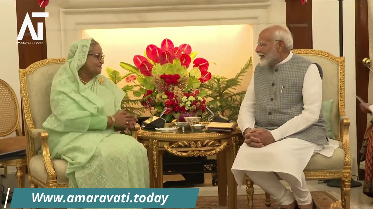 PM Modi's Bilateral Meet with Bangladesh PM Sheikh Hasina | State Visit Highlights | Amaravati Today