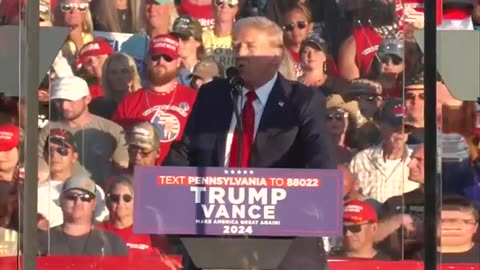 Donald Trump delivers remarks today in Butler, PA.