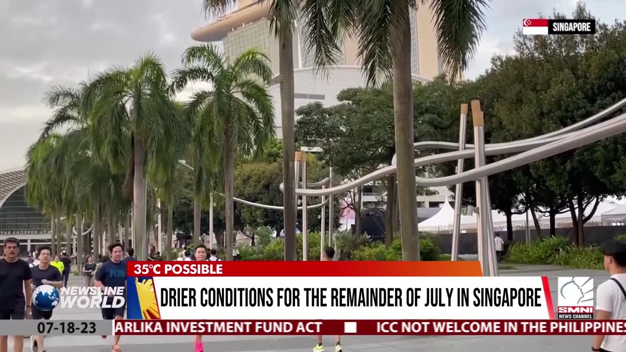 Drier conditions for the remainder of July in Singapore