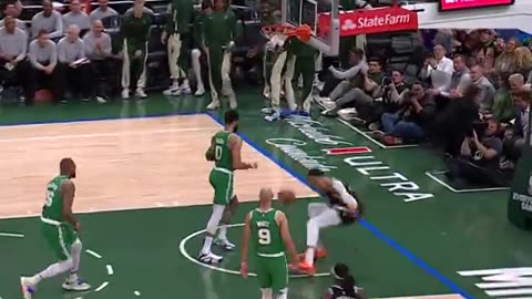 NBA Giannis Explodes! Monster Reverse Lob to Start Bucks vs Celtics!