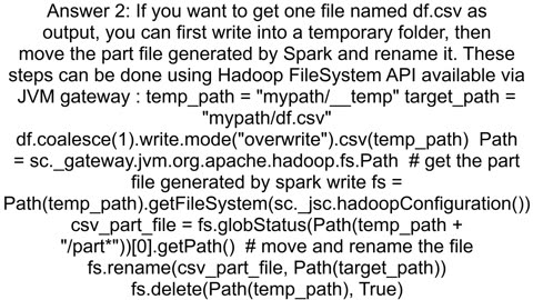 How to save pyspark data frame in a single csv file