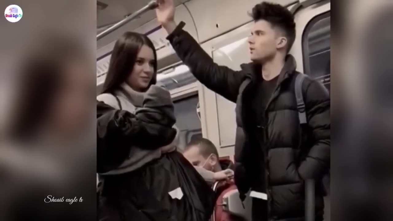 Viral video for girl and muslim boy from metro Train USA