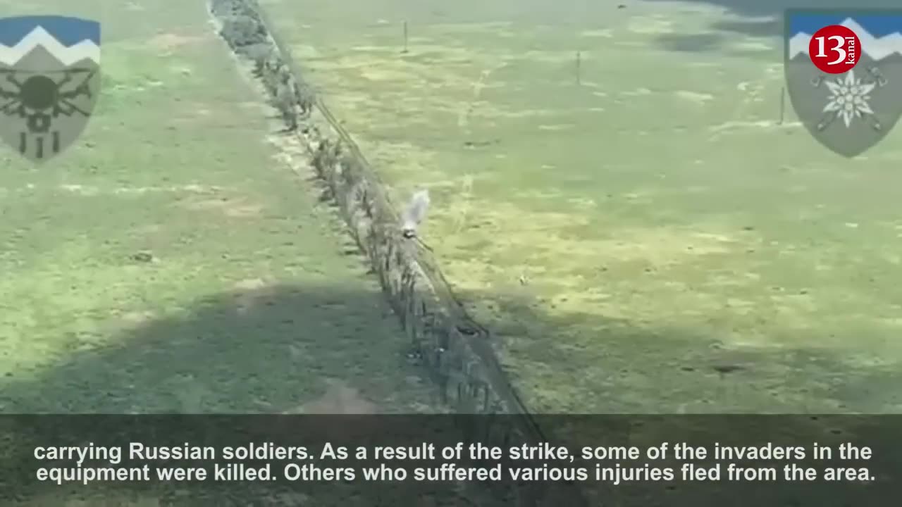 The Russians, whose vehicles were hit by a drone, tried to escape while wounded