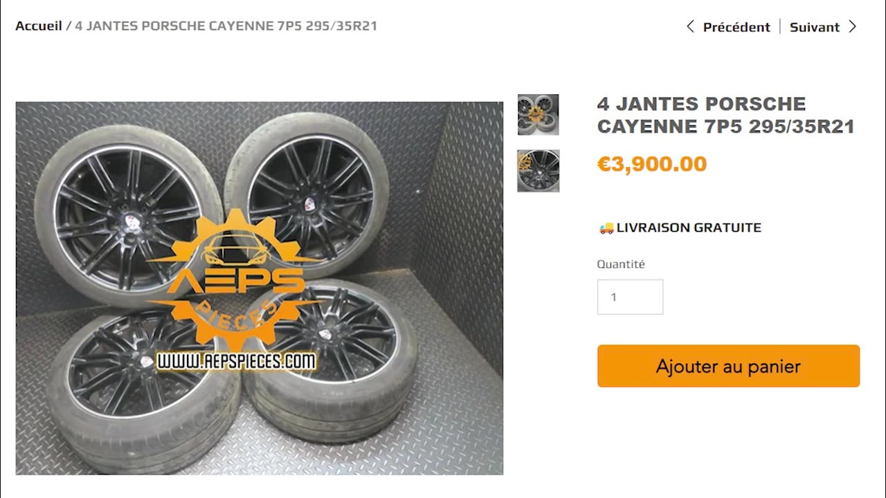 4 JANTES PORSCHE CAYENNE 7P5 295/35R21