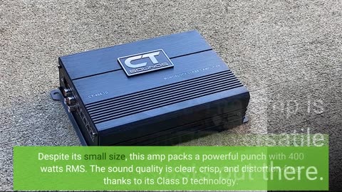 CT Sounds CT-400.1D Compact Class D Car Audio-Overview