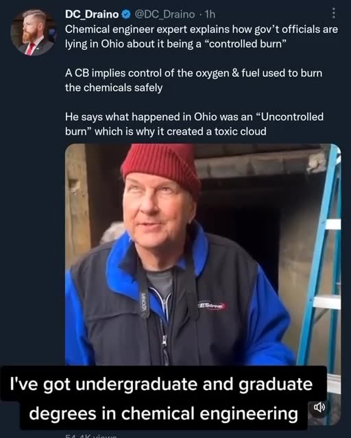 Chemical engineer explains what was done in East Palestine was NOT a controlled burn