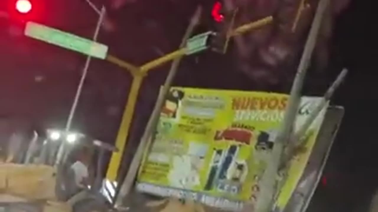 14 government video surveillance cameras were destroyed by members of organized crime using backhoes