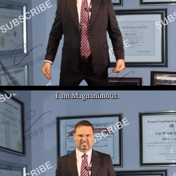 Business hand gestures! This one means "I'm Magnanimous"